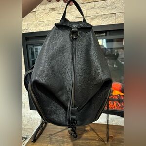 Julian Medium Backpack - Rebecca Minkoff- Black/Black Shellac